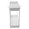 Luxshiny 2 Tier Under Sink Storage Rack with Hooks, Stainless Steel and Plastic Double Layer Design, No Drilling Required, Easy Assembly Bathroom and Kitchen Cabinet Organizer with Wheels