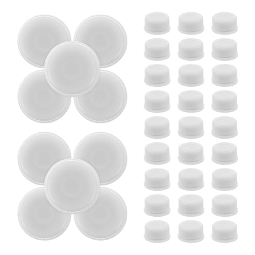 Luxshiny 45pcs Miniature Ball Bearings for Garden Windmill Replacement Parts with Seamless Quiet Rotation and Easy Installation, White Plastic and Iron Rotary Bearings for Pinwheel Assembly