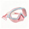 LWLQCZJ Clip-On Swim for Kids, Wide View Swimming Goggles with Nose Cover, Adjustable Comfort Fit for Pool Water Sports, Ages 3-14 (蓝粉)