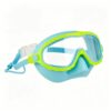 LWLQCZJ Clip-On Swim for Kids, Wide View Swimming Goggles with Nose Cover, Adjustable Comfort Fit for Pool Water Sports, Ages 3-14 (黄蓝)