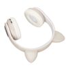 LXB39A Cat Ear Bluetooth Headset Cute Adjustable Wireless Headphones for Kids Portable Bass Sound 40mm Speaker (Khaki)