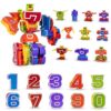 Lydaz 10 Pcs Number Robots Toys for Kids, STEM Educational Learning Action Figure Toys, Number Blocks Bots, Action Figures Toy, Preschool Math Toy, Birthday Gifts for Boys Girls 3 4 5 6 Years Old