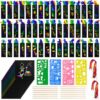 lyfLux 146 PCS Scratch Paper Art with Stencils, Rainbow Magic Scratch Paper Art Kit for Birthday Party, DIY Crafts