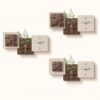 Lyhshyc 3D Sandstone Wall Clock, Modern Artistic Wall Art Decor with Glass Vase for Hydroponic Plants, Large Textured Wall Clock for Living Room & Bedroom
