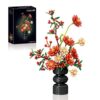 Lynbric Dahlia Flower Building Set with Vase,Botanical Bouquet Collection Building Block,Artificial Festive Holiday Flowers for Decoration,Women,Girl,Girlfriend(1416PCS)