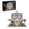 Lynbric European Culinary Academy House Building Sets with LED Lights, 3-Story Modular House Model Kit with Courtyard,Collectible Architecture Street View Bricks Gift for Adults（2743 PCS