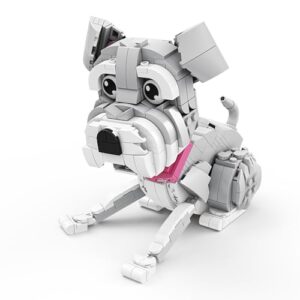 Lynda Puppy Schnauzer Building Blocks,for Animal Lover Boys & Girls