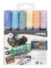 LYRA Graduate Mark All Multisurfaces Permanent Marker, 2mm Tip, 6 Assorted Pastel Colours, For Students and Schools