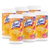 Lysol Brand New Day Disinfecting Wipes - Mango Scent - 80 / Canister - 6 / Carton - White