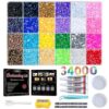 LZBRDY 34,000pcs Resin Rhinestones Kit - 24 Colors 3mm Flatback Gems
