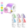 M110 Thermal Labels 2 Inch Circle Holographic Sticker Printer Labels 5 Colors 1-Roll & 2070PCS D30 Label Tape 9 Rolls, 0.55 * 1.18inch Label Maker Tapes