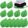 Maasechs 12 Pcs Green Leaf Carpet for Classroom Sitting 16 Inch Classroom Rug Back to School Floor for Preschool Non Slip Carpet Sitting Floor Seats for Preschool Daycares School Learning Playing Area