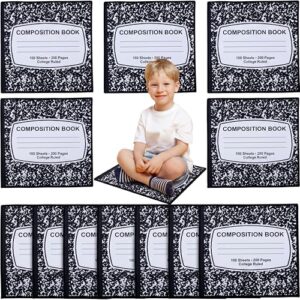 Maasechs 12 Pcs Kids Composition Book Seats for Classroom 18 Inch Floor Mat Soft Non Slip Rug for Back to School Educational Preschool Kindergarten Daycares Playing Areas