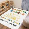 Maasechs 3 x 4 ft Calming Corner Classroom Rug, Sunshine Boho Area Carpet Corner Items Rug Educational Soft Floor Mat for Nursery Homeschool Playroom Elementary Back to School(Morandi)