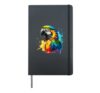 Macaw Parrot Parrot Hardcover Journal, Black