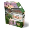 Madd Capp: I AM Trout - 300 Piece Jigsaw Puzzle- Fish-Shaped Puzzle, 28x12 Finished Size, Includes Fun Facts Booklet