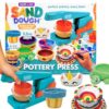 Made By Me! Sand Dough Sculpt & Paint Creations! Pottery Press, Sand Dough Bowl Kit, Paint & Create Your Own Pottery, Mess-Free Pottery Kit for Kids, Great Arts & Craft Activity for Ages 6, 7, 8, 9