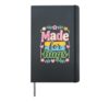 Made for Hugs Cute Floral Family Love Quote Design Hardcover Journal, Black
