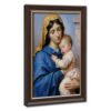Madonna of the Streets Virgin Mary and Child Canvas Print Religious Wall Art Print Point for Home Church Decor - Mokume Gane Frame, 24" L x 36" W