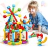 MAGBLOCK 136PCS Magnetic Sticks Toy Building Blocks Capable of Interconnection Magnet Tiles Balls Construction STEM Educational Learning Toys for 3+ Year Old Boys & Girls - Ideal Children's Gift Set
