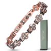 MagEnergy Copper Bracelet for Women, 3800 Gauss Magnetic Copper Bracelet, Four-Leaf Clover Design, 99.99% Copper, Jewelry Gift & Sizing Tool
