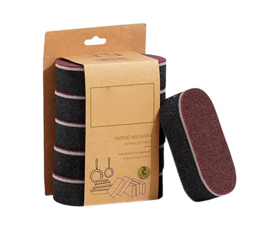 Magic Cleaning Sponges Eraser, Non-Scratch Dual-Sided Sponges, Multi-Functional Non Scratch Scrub Sponge for Kitchen Bathroom Wall Floor Sink Tub Stain Removal (5pcs) Kitchen Essentials