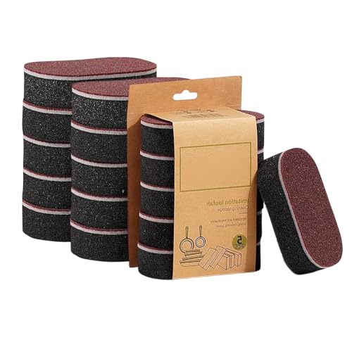 Magic Cleaning Sponges Eraser, Non-Scratch Dual-Sided Sponges, Multi-Functional Non Scratch Scrub Sponge for Kitchen Bathroom Wall Floor Sink Tub Stain Removal (15pcs) Kitchen Essentials