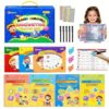 Magic Grooved Writing Practice Books for Kids Ages 3-5 – Reusable 3D Groove Handwriting Workbooks with Disappearing Ink for Kids 5-7, Preschool Learning Activities & Letter Tracing Toys (7-Book Set)