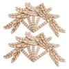 MAGICLULU 50 Sets of Unfinished Wood Pieces DIY Painting Slices Wood Cutouts for Art and Craft Projects Rustic Look Khaki Color Not Easy to Damage