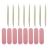 MAGICLULU Manicure Nail Files Buffing and Shaping Features for Manicure 100 Sets Wooden Picks and Nail Polishing Strips for Professional Use Pedicure