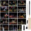 Magic Scratch Art Paper, Mini Envelope Postcard, Rainbow Night View Scratchboard for Adults and Teens, Art & Crafts Set : 16 Sheets Scratch Cards & 7 Tools Drawing Pen, Brush (Travel Around The World)