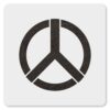 MAGJUCHE Peace Stencil Sten cil 6 Inches, Reusable Peace Sign Stencil for Painting DIY Crafts Decor
