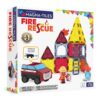 MAGNA-TILES Fire Rescue 27-Piece Magnetic Construction Set, The Original Magnetic Building Brand