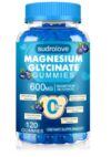 Magnesium Glycinate Gummies 600mg – Sugar Free Magnesium & Potassium Dietary Supplement with Vitamin D, B6 and CoQ10 for Calm Support & Sleep for Adults - High Absorption -Blueberry Gummies