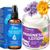 Magnesium Lotion & Pure Magnesium Oil Spray for Sleep,Feet,Leg,Body Soothes