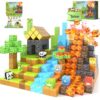Magnetic Blocks-Build Mine Magnet World Dinosaur Panda Toys for Kids Age 3+