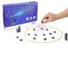 Magnetic Chess Game, Multiplayer Battle Board Games,Tabletop Strategy Game with String, Portable Chess Set with Storage Bag, Christmas, Party Favors (Blue)