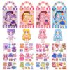 Magnetic Dress Up Dolls for Girls, 87PCS Princess Magnet Dolls with Foil Art & DIY Accessories, Airplane Car Road Trip Activity Set, Pretend Play Set Birthday Gift for Toddlers Kids Ages 3 4 5 6 7 8