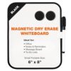 Magnetic Dry Erase Board 6x8 – Small Whiteboard for School Locker, Black