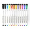 Magnetic Dry Erase Whiteboard Markers, 1mm Fine Tip, 12 Pack Full Color Set