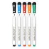 Magnetic Dry Erase Whiteboard Markers, 1mm Fine Tip, 5 Pack Classic
