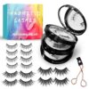 Magnetic Eyelashes, Natural & 3D Look, Easy to Wear & No Glue Needed, Reusable False Lashes Kit with Applicator, Lightweight, 8 Pairs