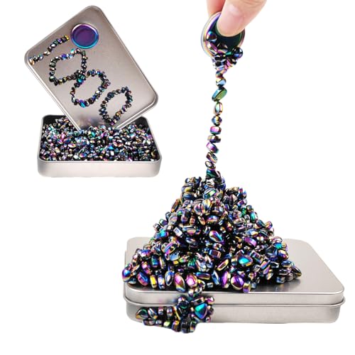 Magnetic Ferrite Putty Rock, More Than 1000 Mini Weak Magnet Smooth Ferrite Pebbles, Small Magnetic Beads Fidget Adults Toys for Office,Tiny Magnet Balls Fidget Toys for Adults and ADHD