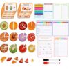 Magnetic Fraction Circles & Double-Sided Dry Erase Activity Boards Set – 12 Colorful Fraction Strips, 6 Task Cards & 2 Markers | Math Manipulatives for Elementary School, Classroom & Homeschooling