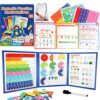 Magnetic Fraction Educational Puzzle, Magnetic Fraction Demonstration Book with Fraction Tiles & Circles, Math Manipulatives for Elementary School, Math Learning Skills for Kids
