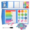 Magnetic Fraction Educational Puzzle,Magnetic Fraction Tiles & Fraction Circles,Montessori Fraction Manipulatives Learning Games for Kids,Fraction Manipulatives for Elementary School (Zebra)