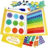 Magnetic Fraction Educational Puzzle Tiles and Circles