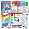 Magnetic Fraction Manipulatives for Kids, Fraction Tiles & Circles Educational Learning Set, Magnetic Fraction with Dry-Erase Practice, Homeschool & Classroom Math Teaching Tool for Elementary Math