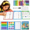 Magnetic Fraction Playbook, Magnetic Fraction Educational Puzzle & Homeschooling Math Manipulatives for 3rd to 5th Graders to Turn Abstract 1/2 or 1/4 into Visual Fruit Slices &Boost Early Math Skills