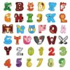 Magnetic Letters ABC Magnets for Toddlers 1-3 Cute Animal Fridge Magnets 26 Uppercase Letters 0-9 Numbers Preschool Learning Educational Spelling Toy for Kids